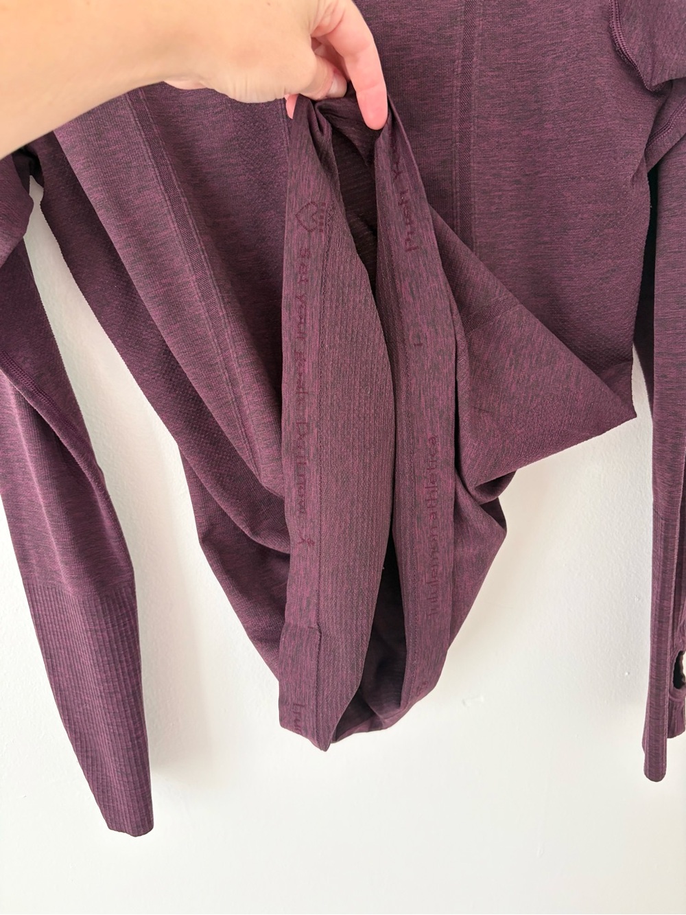 Lululemon Heathered Dashing Purple Swiftly Tech Long Sleeve Crew Size 12 - Picture 10 of 11